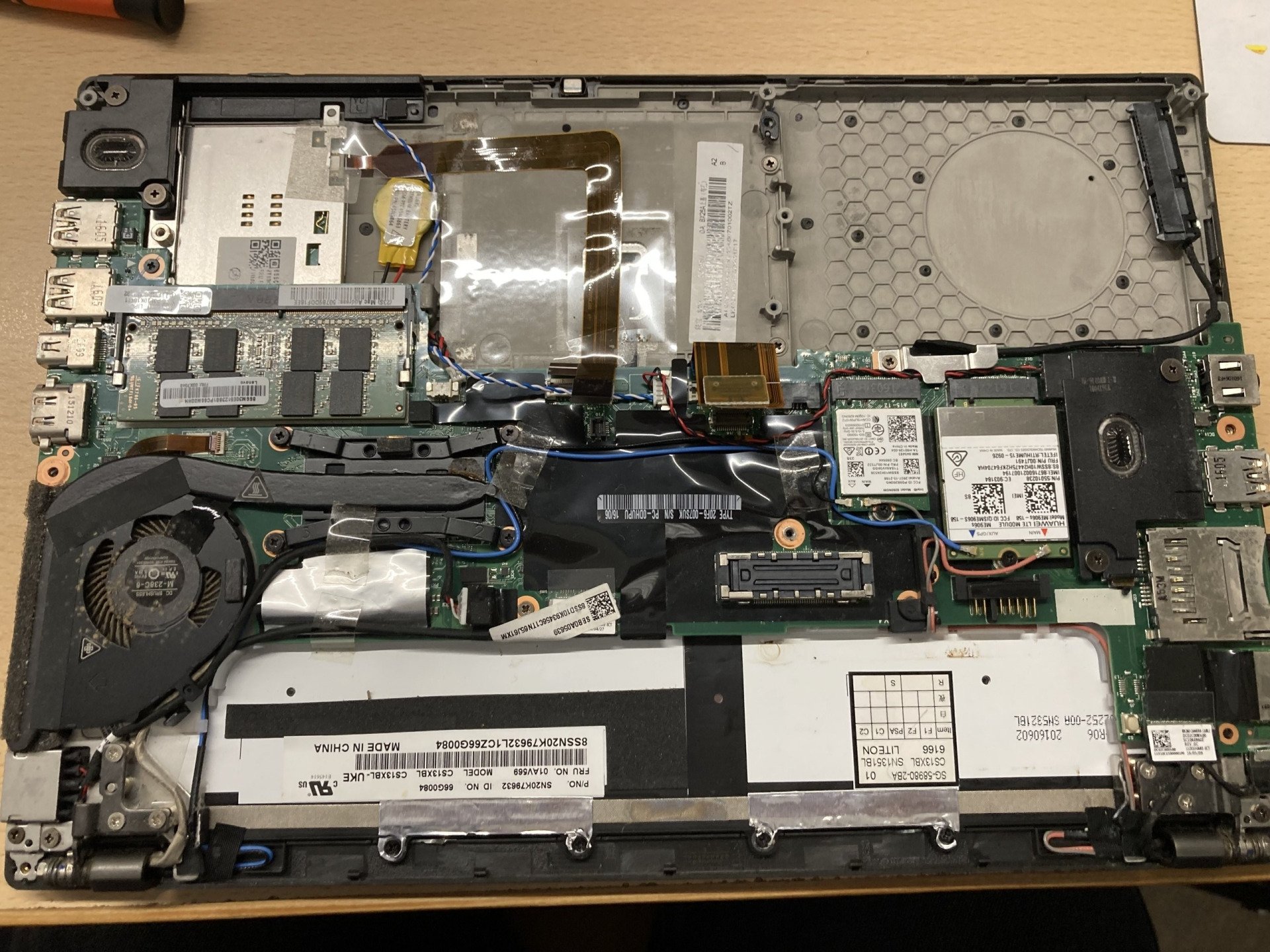 lenovo bottom cover removed