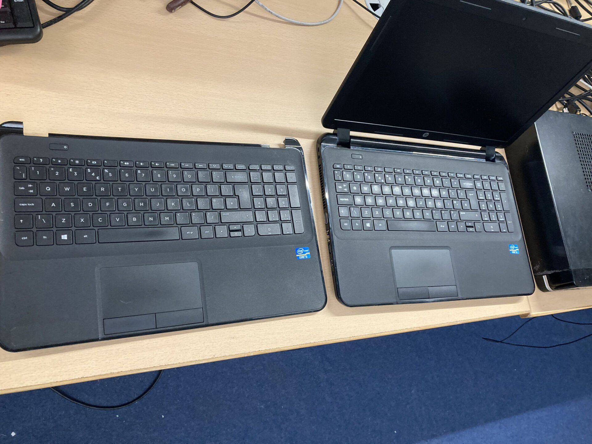 keyboard and bezel side by side