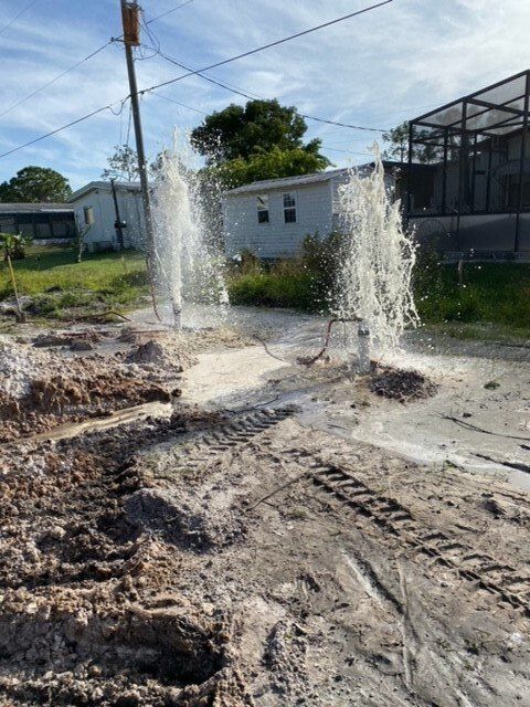 Water Flushing Out on the Pipes — Arcadia, FL — Ray Newberry Well Drilling