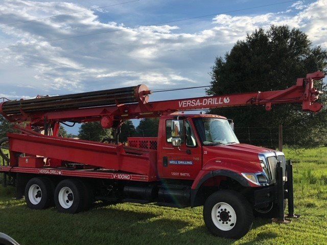 Red Water Drilling Truck — Arcadia, FL — Ray Newberry Well Drilling