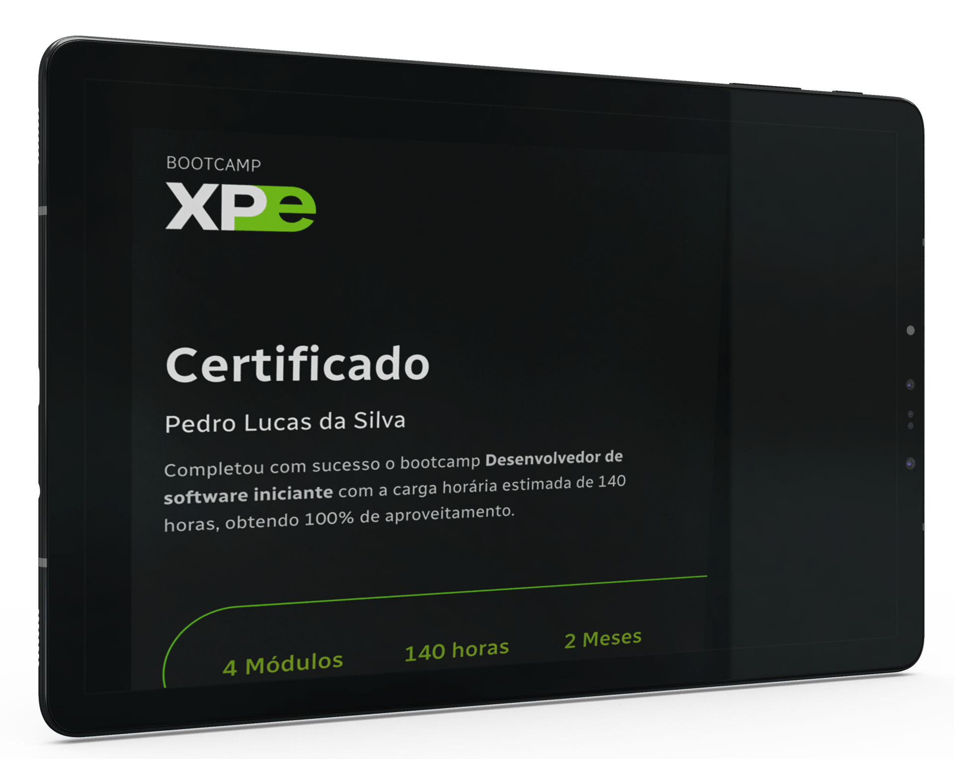 Ilustração do certificado do Bootcamp XP Educação