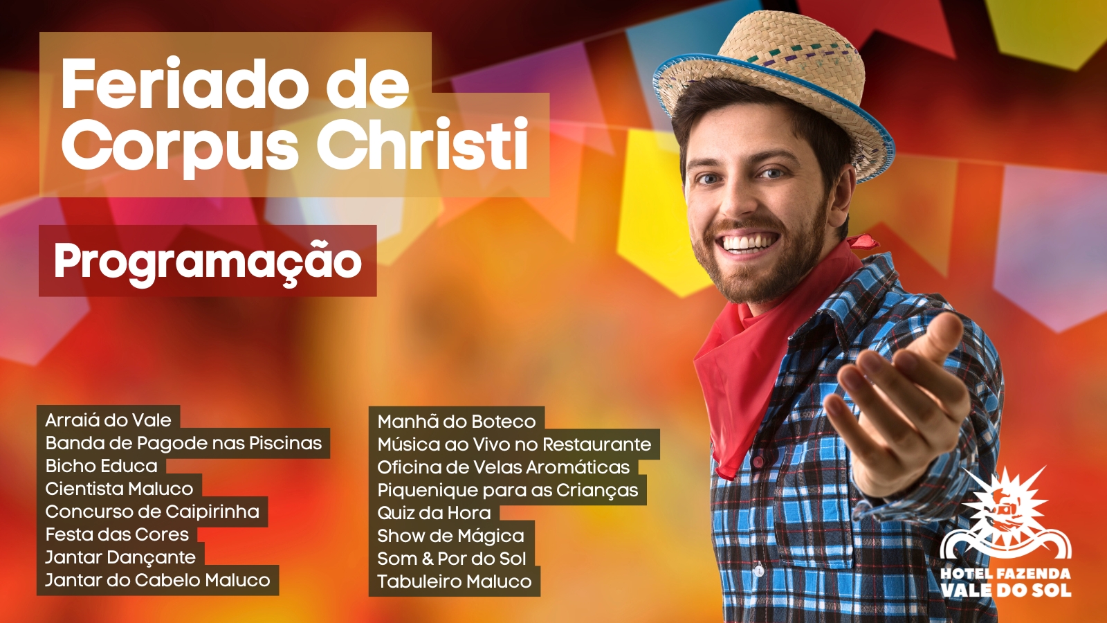 Programação e atividades do Feriado de Corpus Christi 