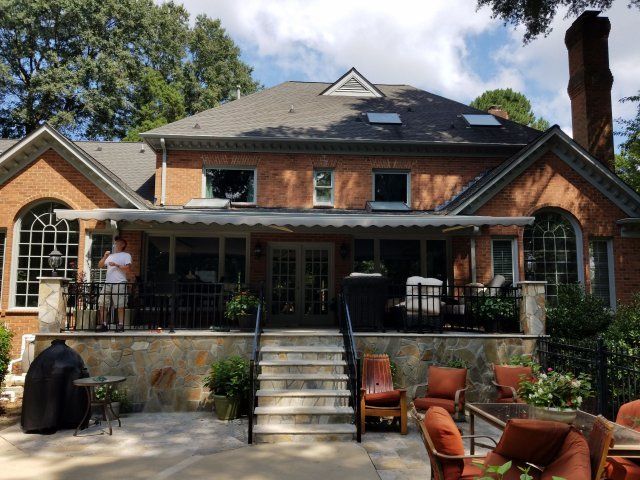 Retractable Awning Retail — Gray Retractable Awning in Spartanburg, SC