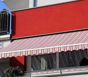 Awnings Charlotte — Striped Quality Awning in Spartanburg, SC