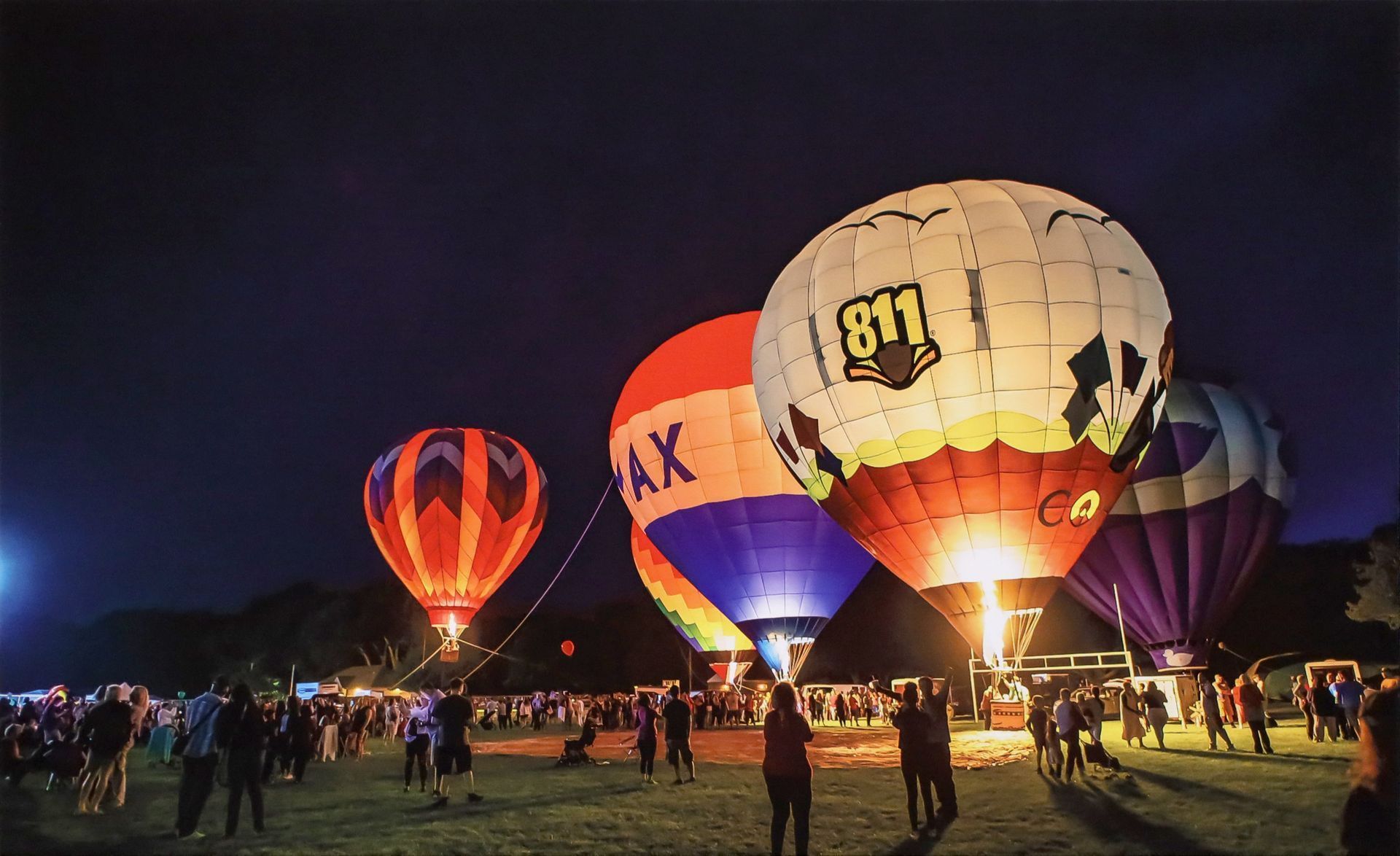 Hot Air Balloon at Night