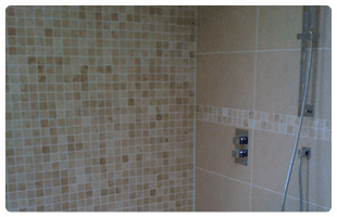 Tiled shower