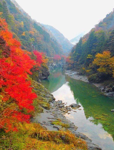 Iyakei Gorge in Autumn