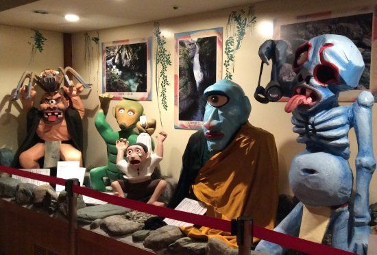 Statues in the Yokai Museum of Oboke