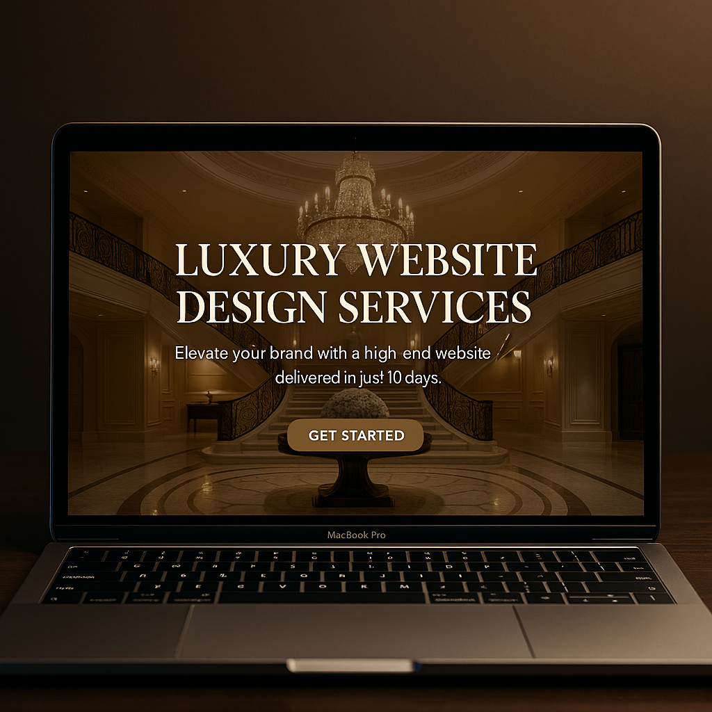 Luxury website design services banner
