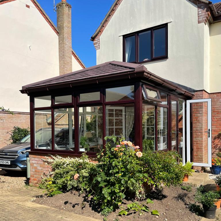 Brown conservatory installation