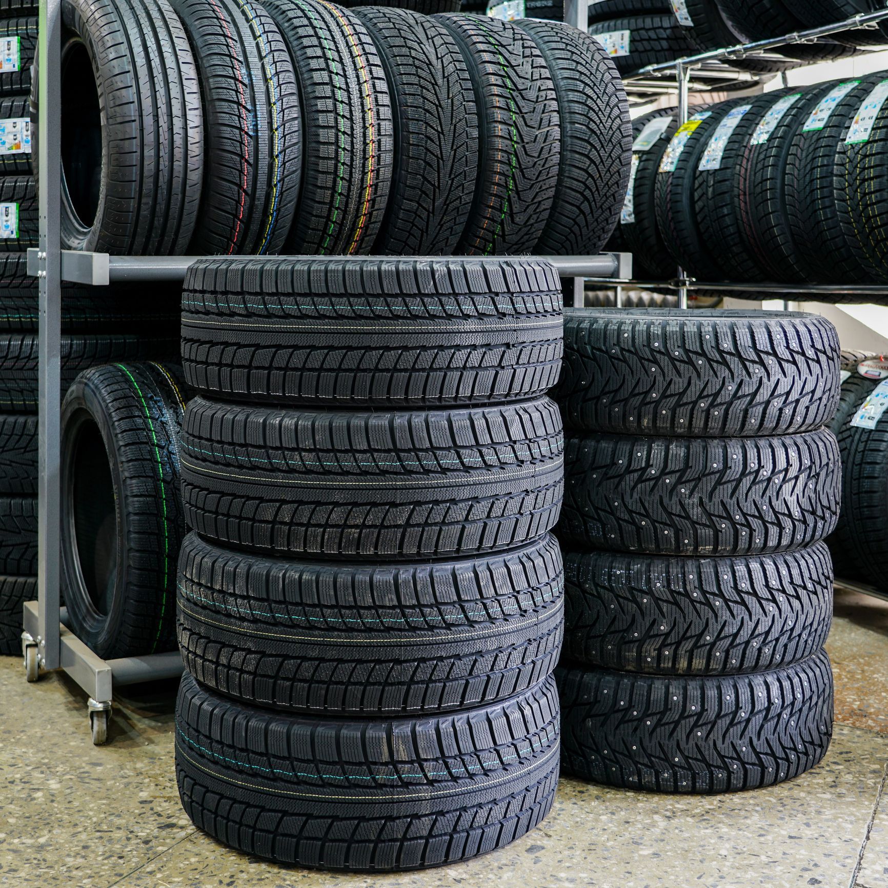 Stack of tires - Burton, MI - Dort Highway Auto Service