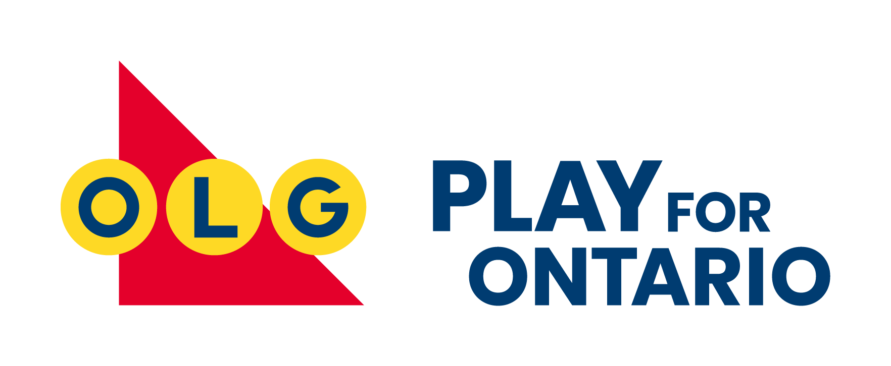 A logo for olg play for ontario is shown on a white background.