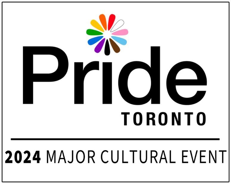 The pride toronto logo is for the 2024 major cultural event.