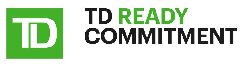 The logo for td ready commitment is green and black.