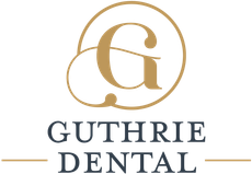Gold cursive letter G logo above the text