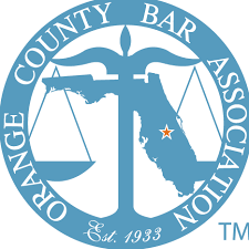 The logo for the orange county bar association