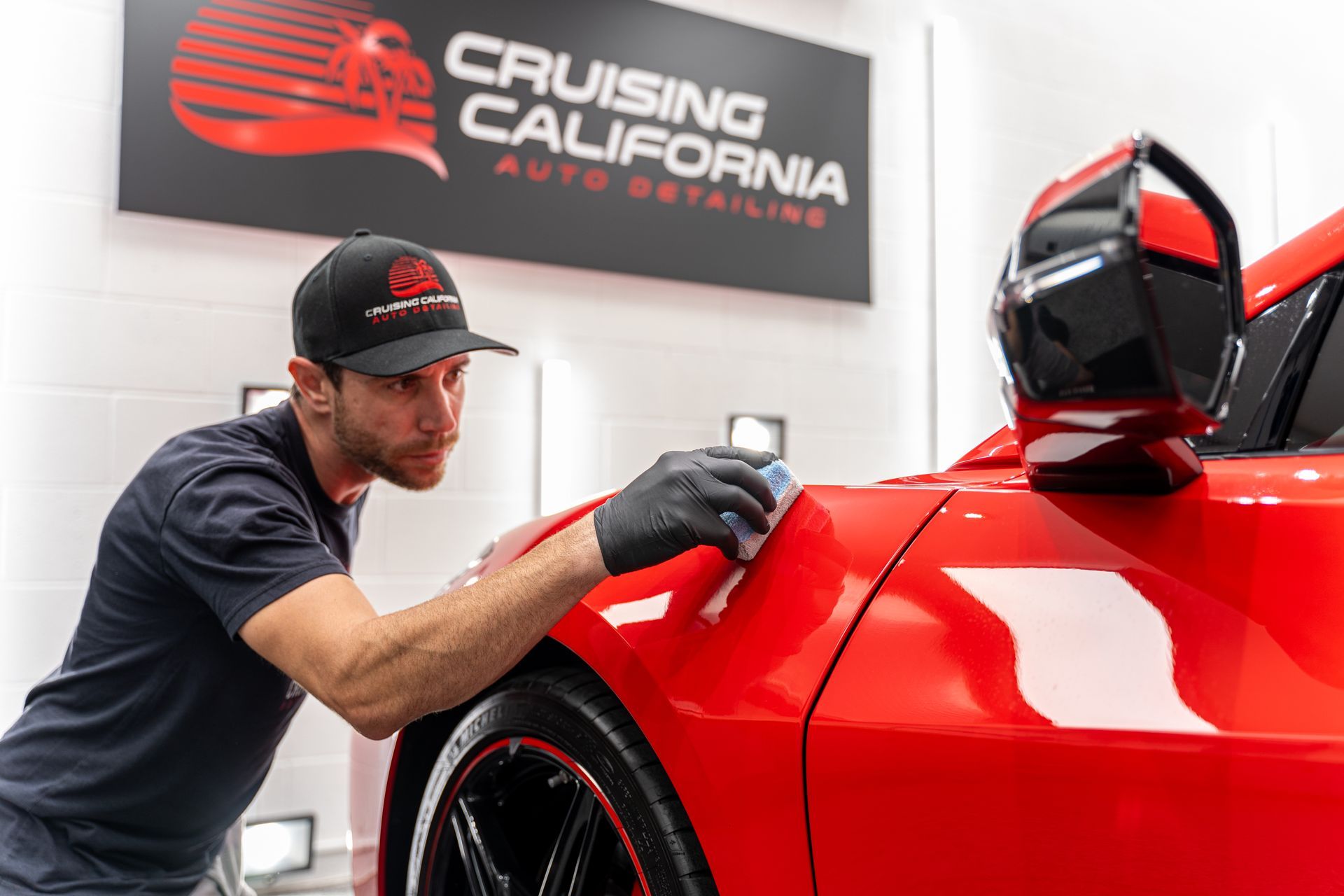 Ceramic coating red car