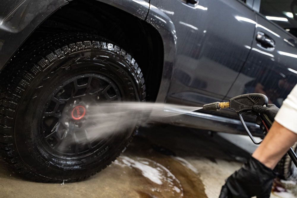 Exterior Detailing - Washing the Tires In Poway, CA