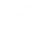 White logo of a box with text in the middle.
