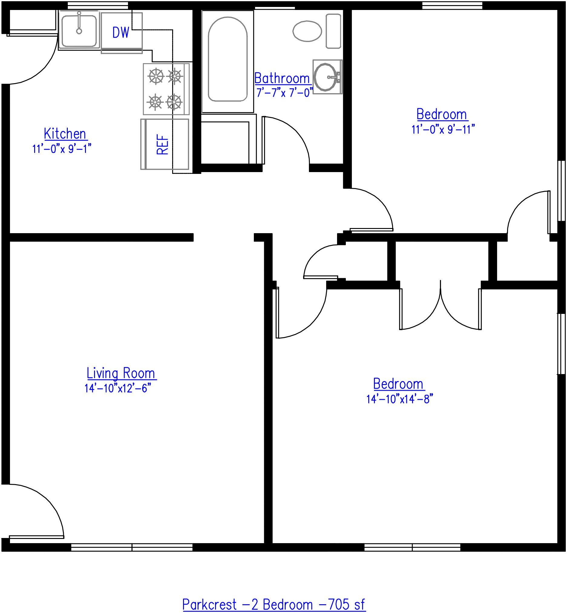 Parkcrest 2 Bedroom