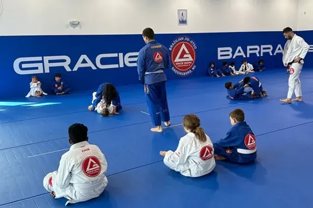A Jiu Jitsu class at Gracie Barra Greensboro