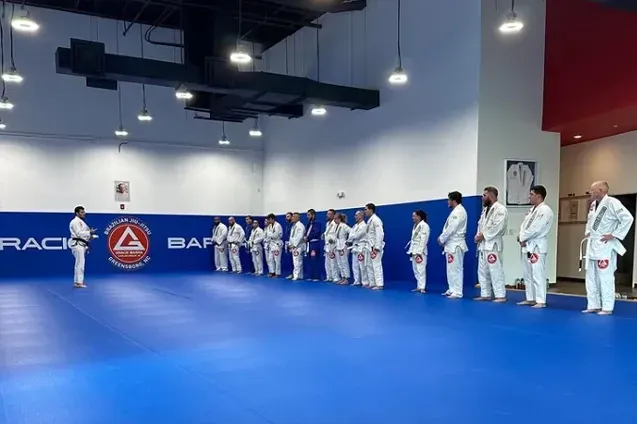 A Jiu Jitsu class at Gracie Barra Greensboro