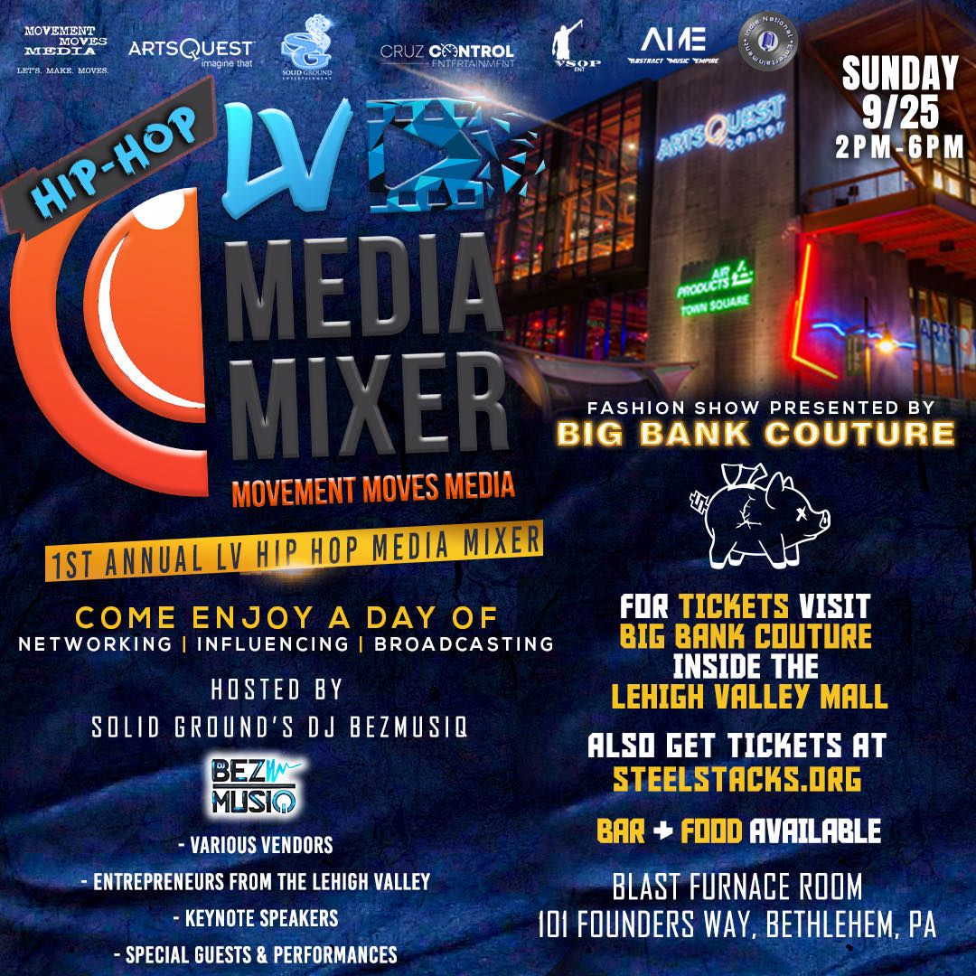 A poster for a hip-hop event called the media mixer