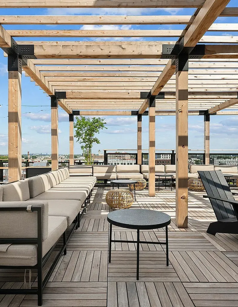 Photo of a rooftop deck