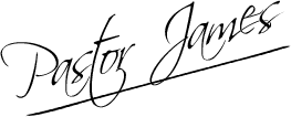 黑色手写体数字签名，内容为“詹姆斯牧师”，下方有一条斜线。