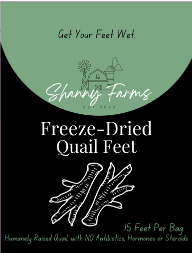 Freeze-Dried Quail Feet