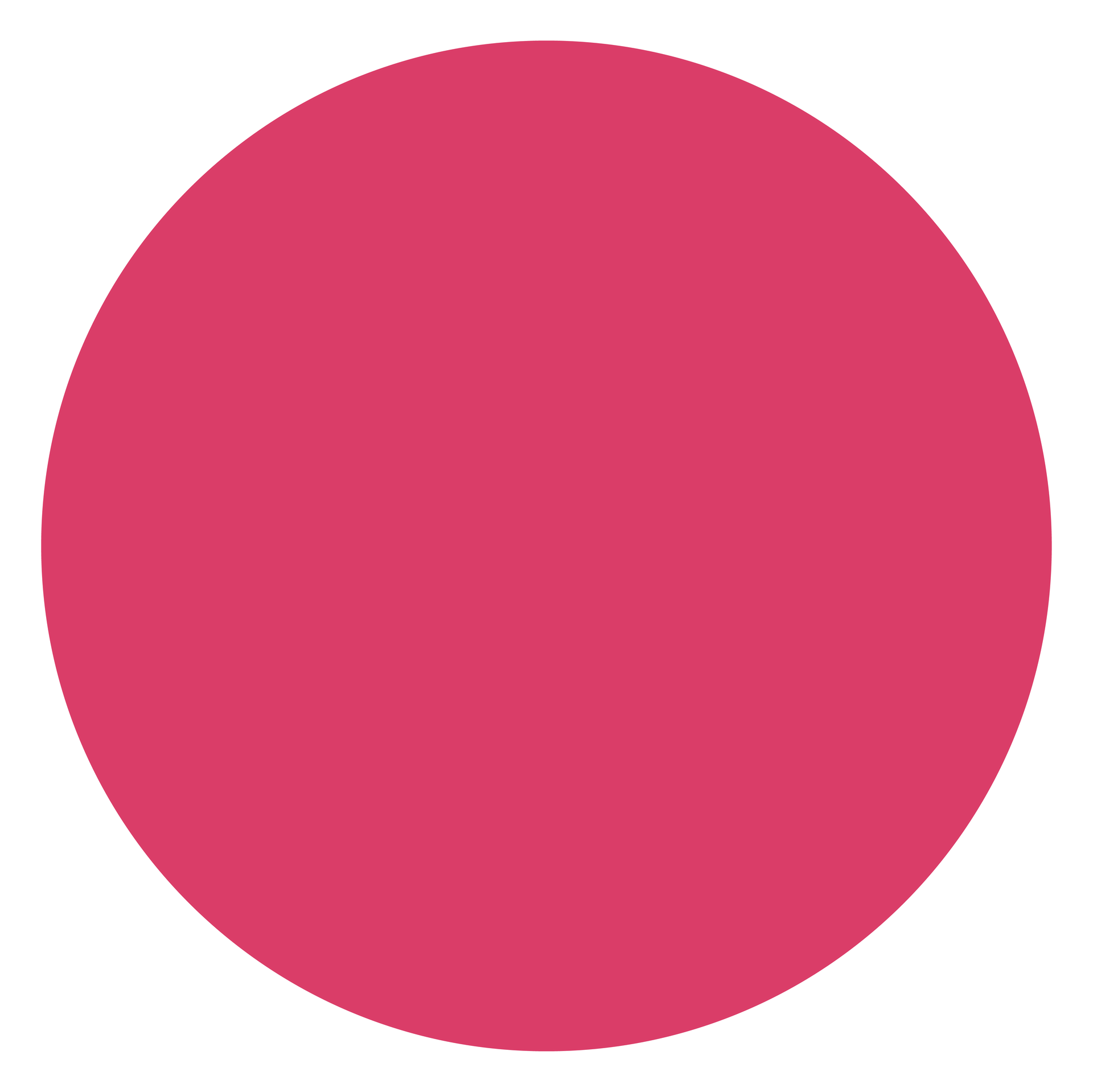 A pink circle on a white background