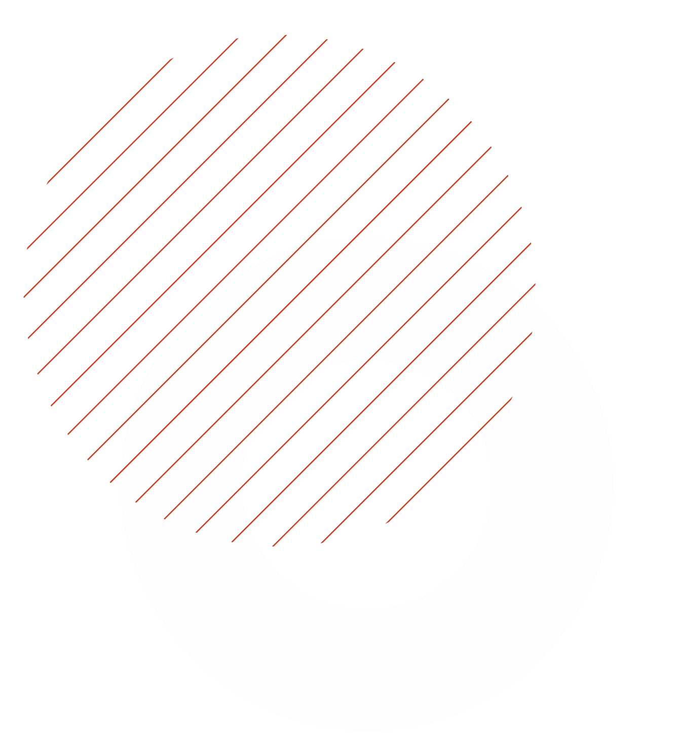 A circle with red diagonal lines on a white background.