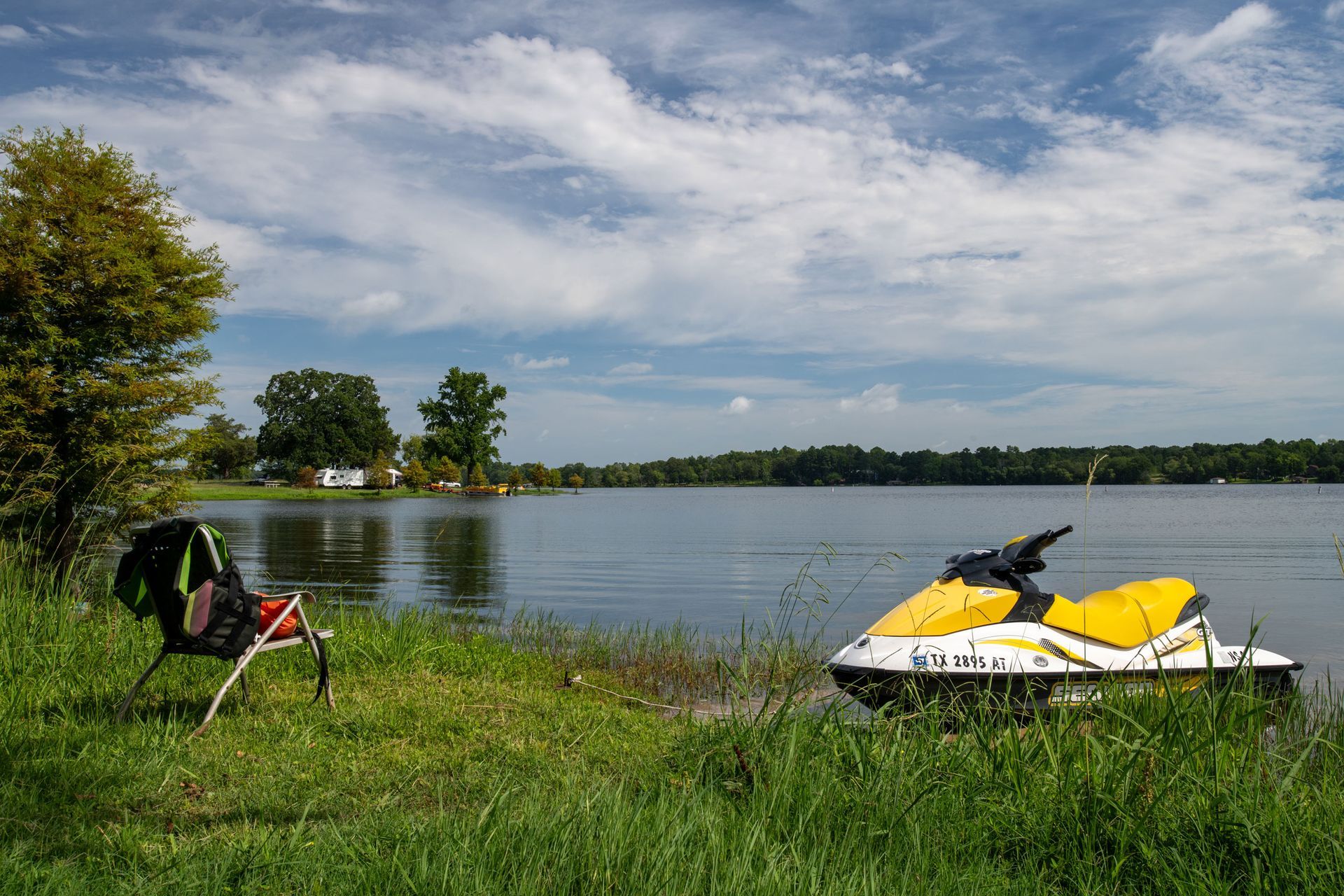Lake with waverunner