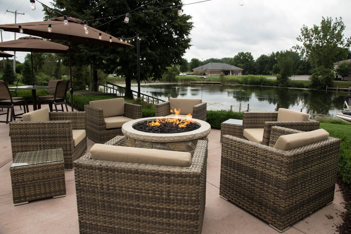 exterior patio of Antler's