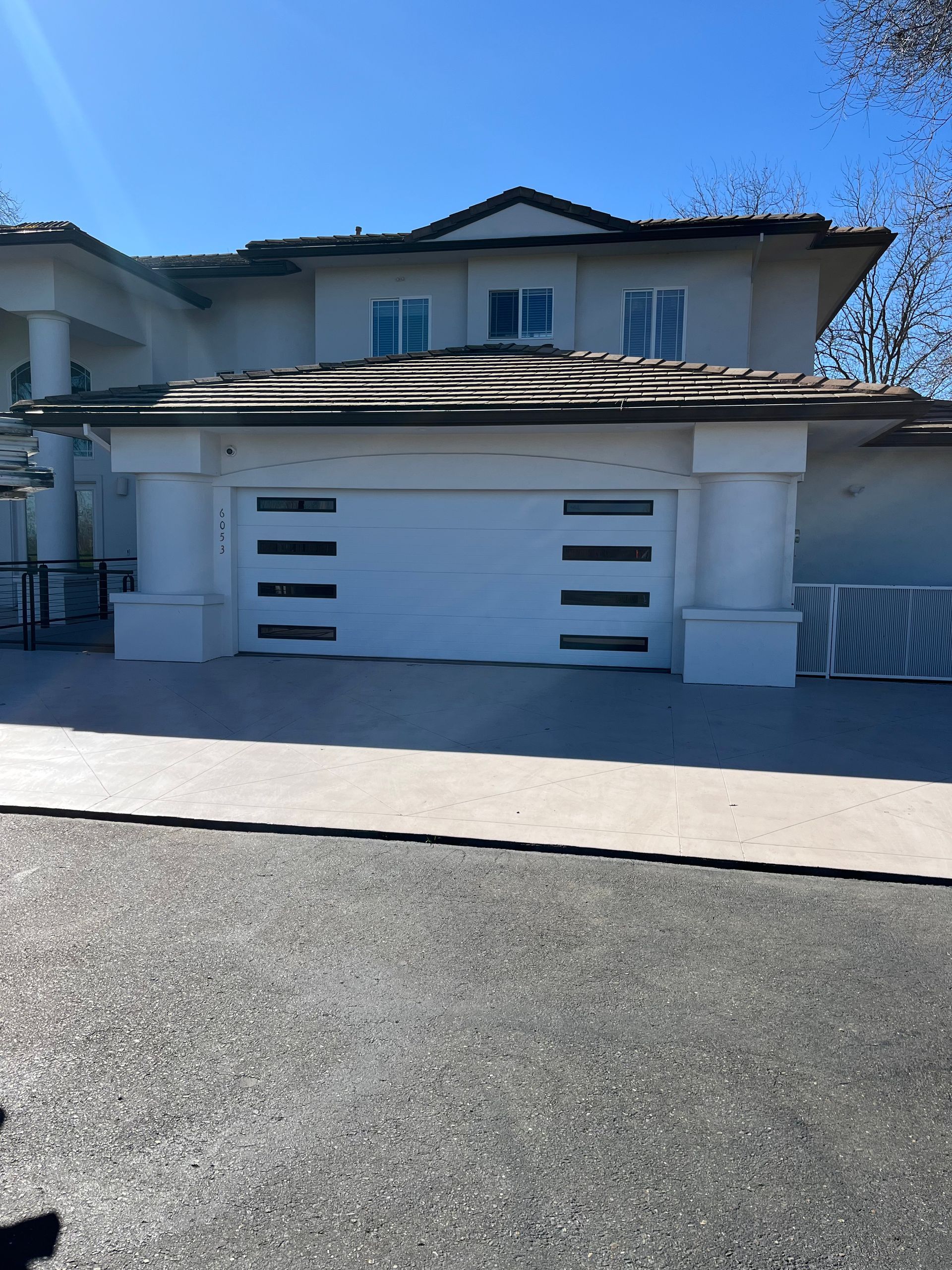 Custom residential garage door installation