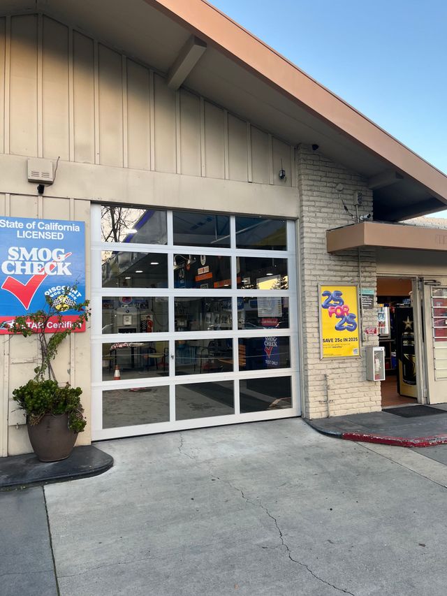 Commercial gas station garage door installation