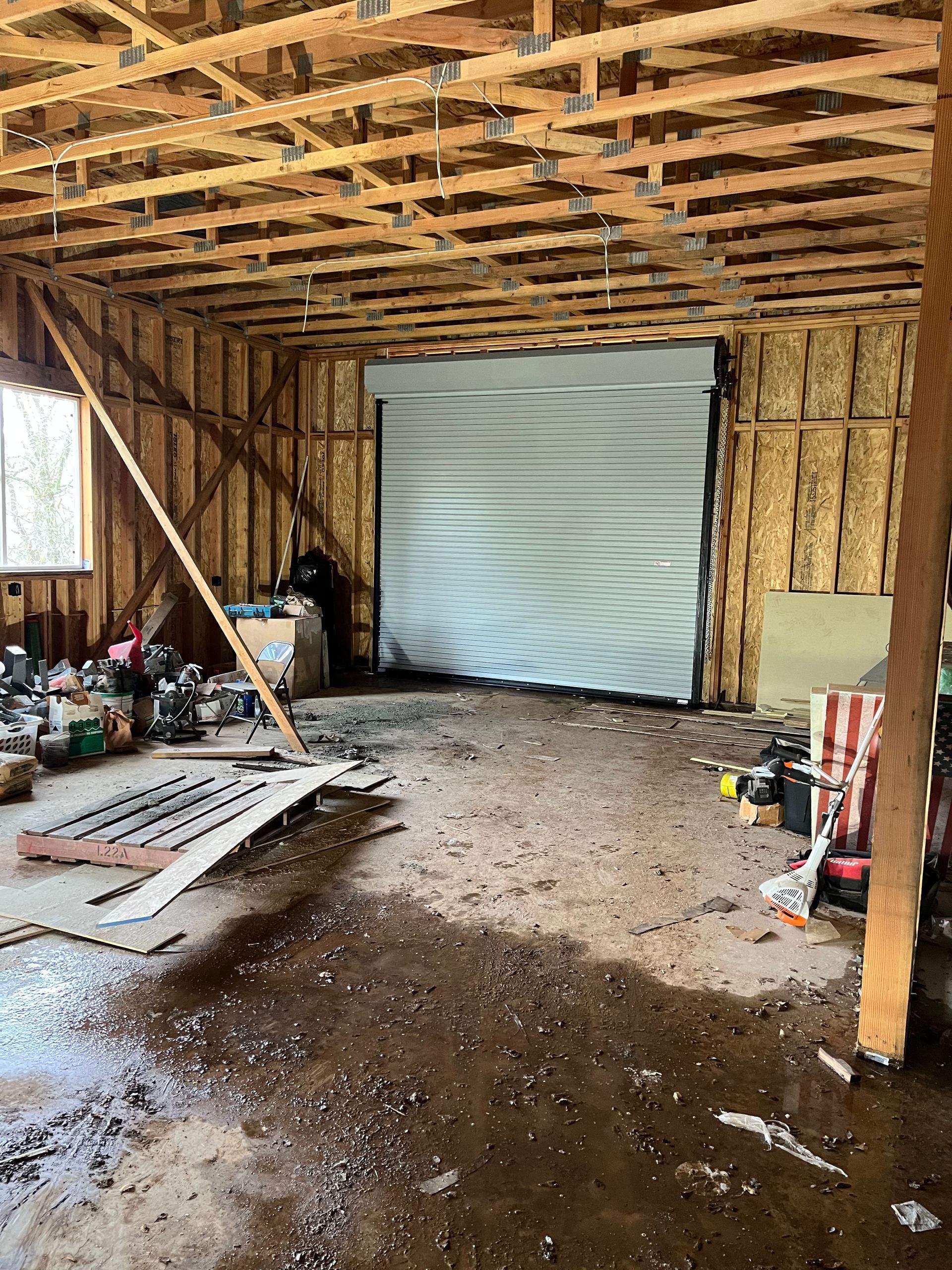 Roll up garage door installation