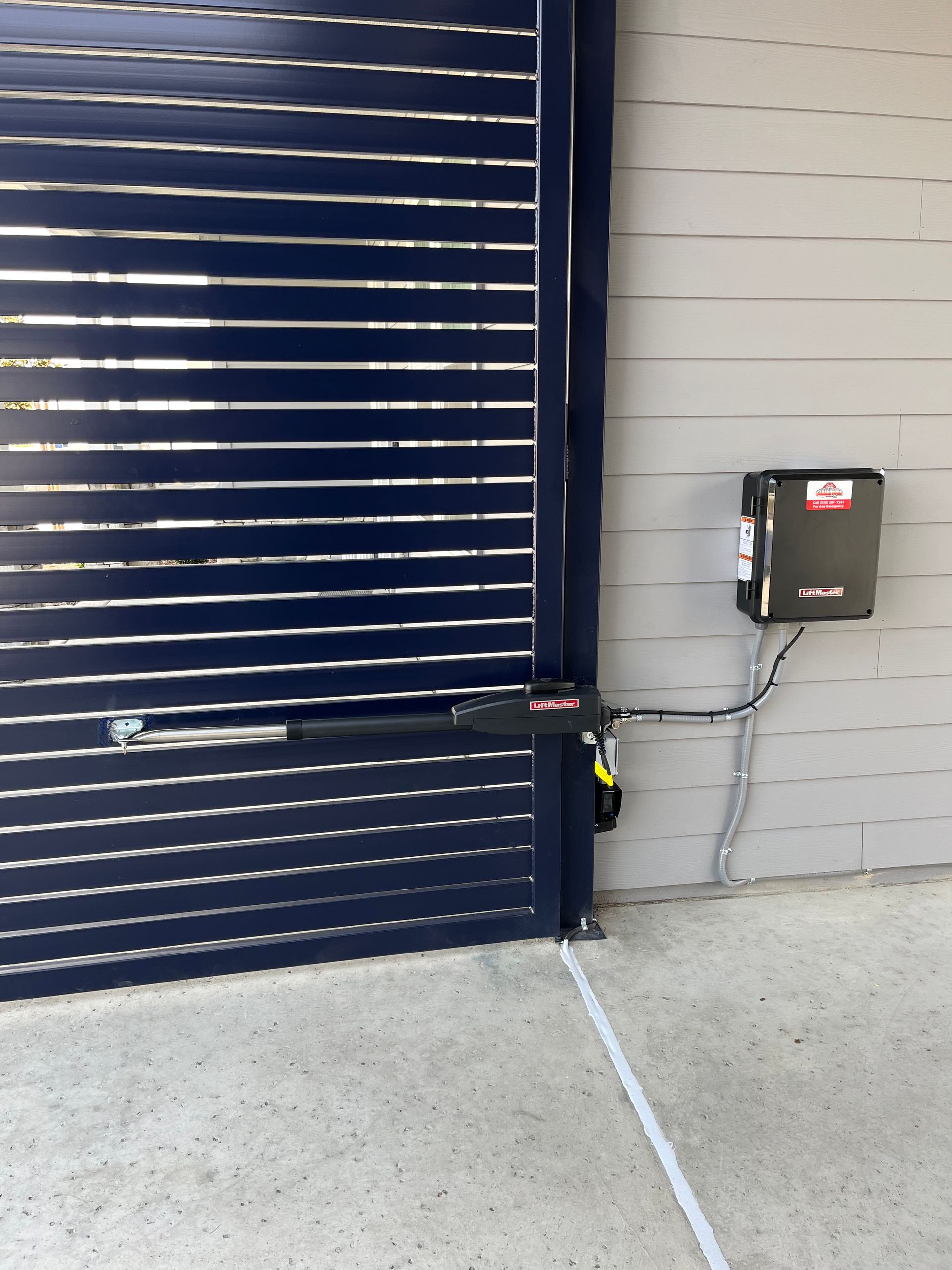 Gate opener installation