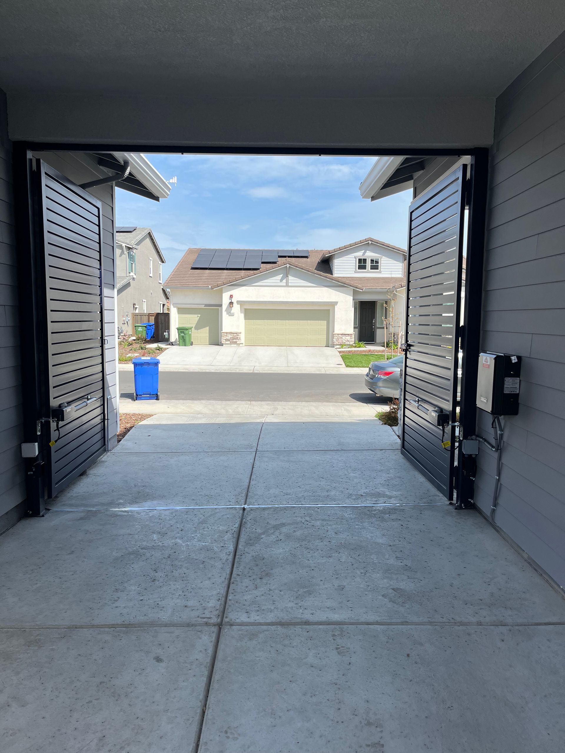 A custom gate with opener