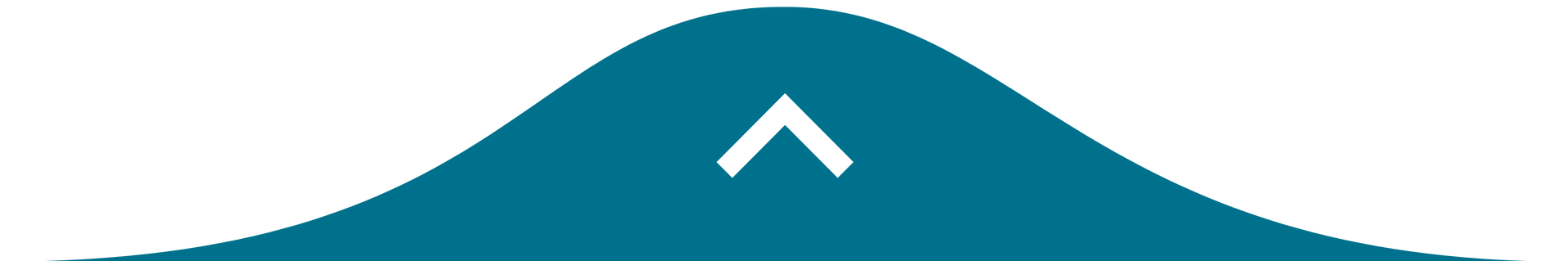 Teal wave shape with a white upward-pointing chevron.