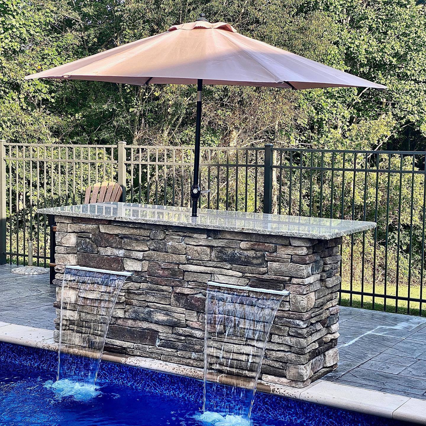 custom outdoor pool countertop