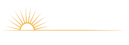 Logo for New Day Cremation & Funeral Care, with a rising sun graphic and white text.