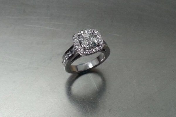 Halo Diamond Ring — Jewelry Appraisal in Brentwood, TN