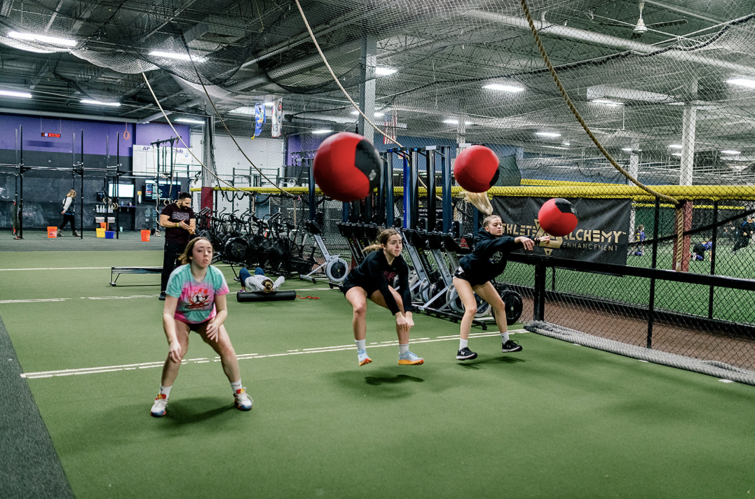 Kids and teens participating in a youth athlete combine, building confidence and athletic skills
