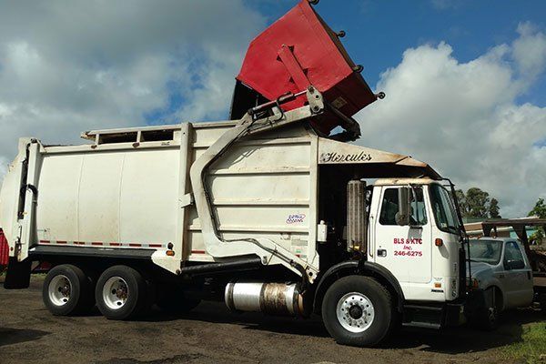 Residential trash removal truck