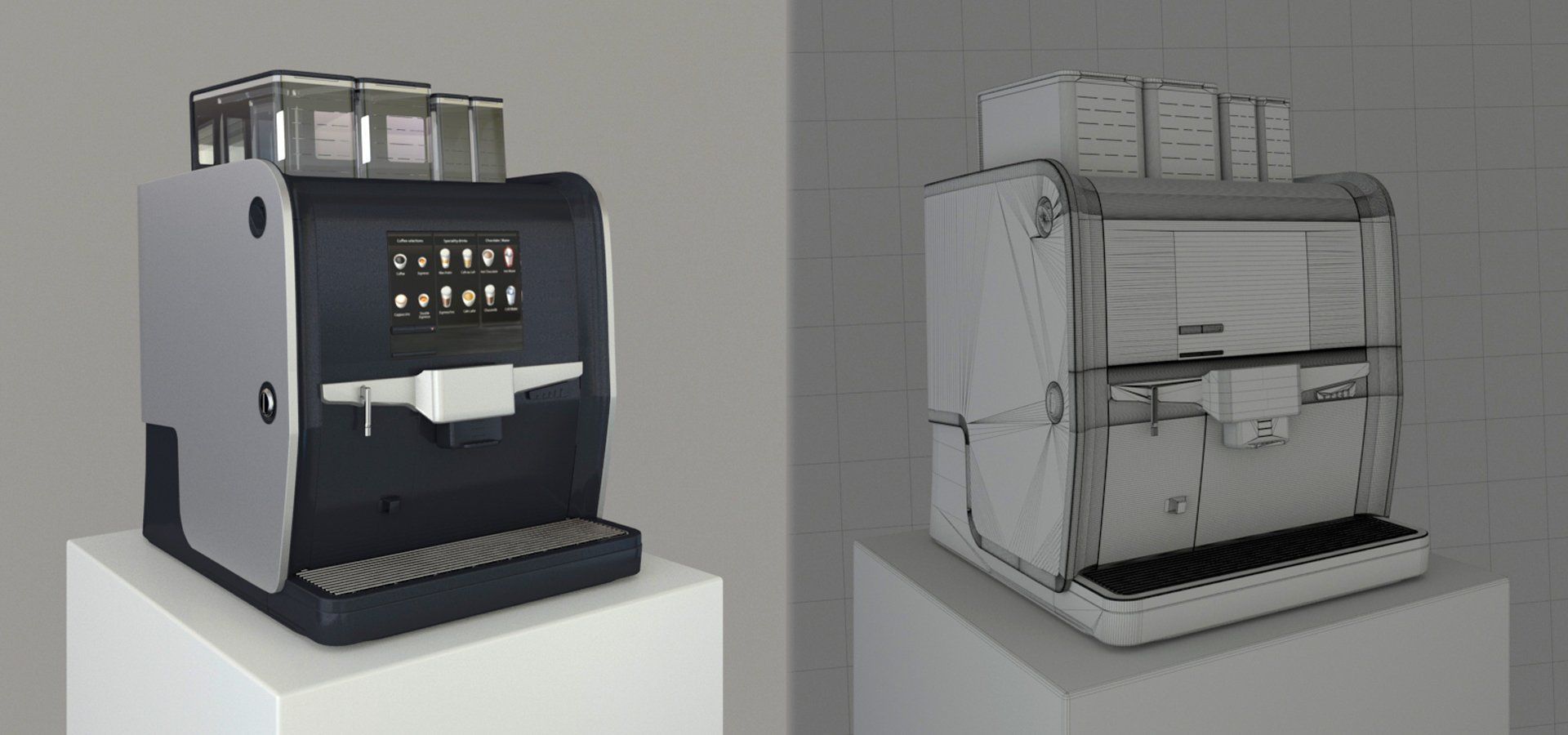 3d modeling koffiezetapparaat