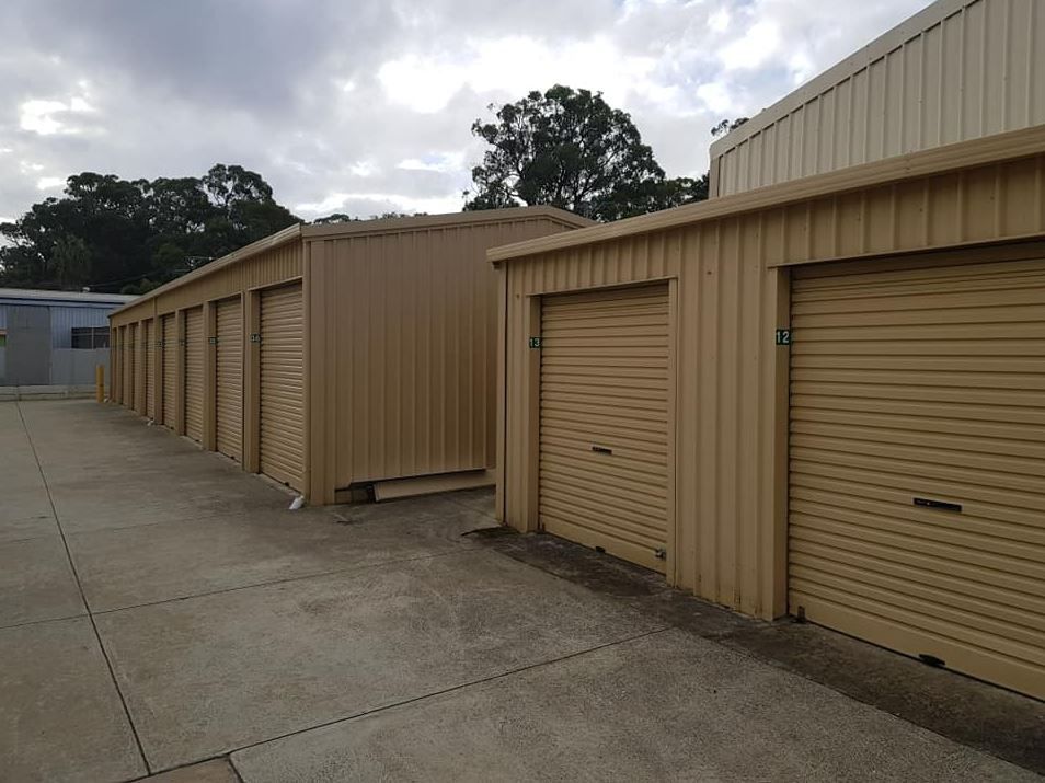Row of Beige Storage Units — Storage Aus In Perth, WA