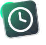 Green and gray icon with white stylized figures representing a group of people.