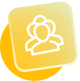 Brown square with white warning triangle and exclamation point.