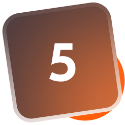 Brown square with white warning triangle and exclamation point.